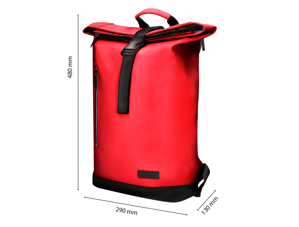 MOCHILA ANTARTIK WATERPROOF ENROLAVEL DESIGN CASUAL COR GRANATE 480X130X280 MM