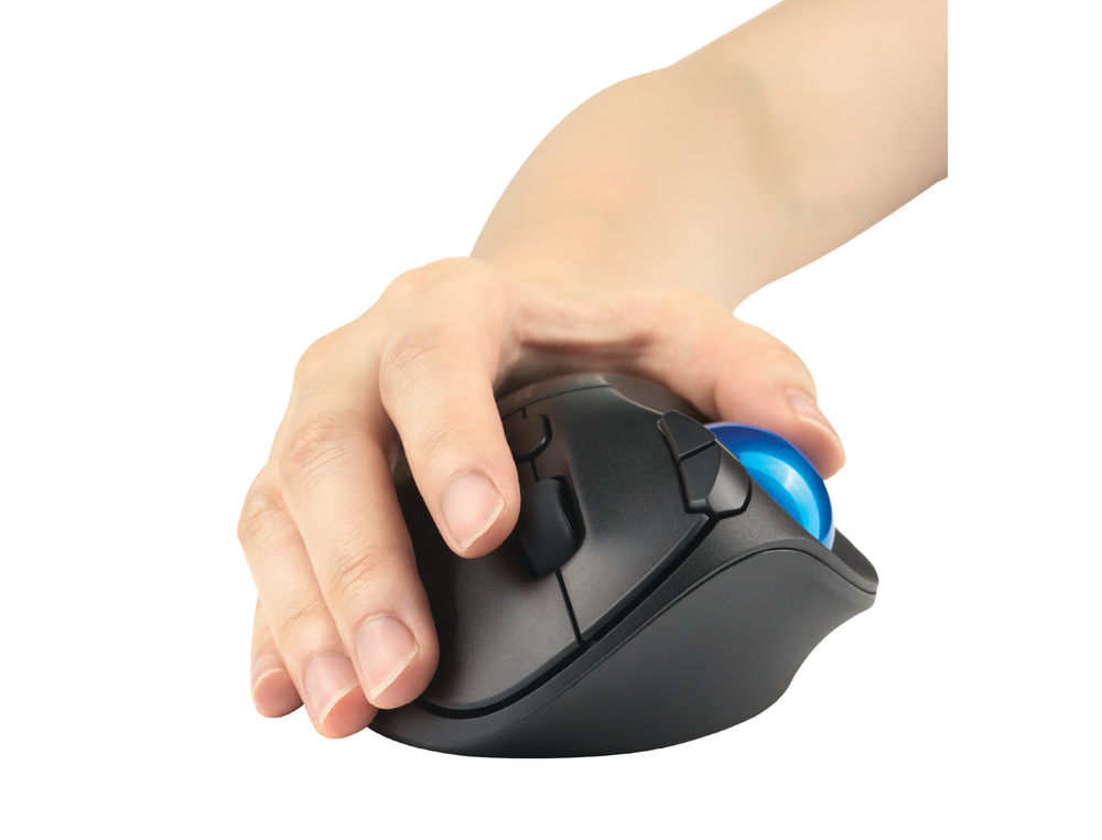 RATO KENSINGTON OTICO TRACKBALL TB450 PRO FIT ERGO 1600 DPI SEM FIOS COR PRETO/AZUL