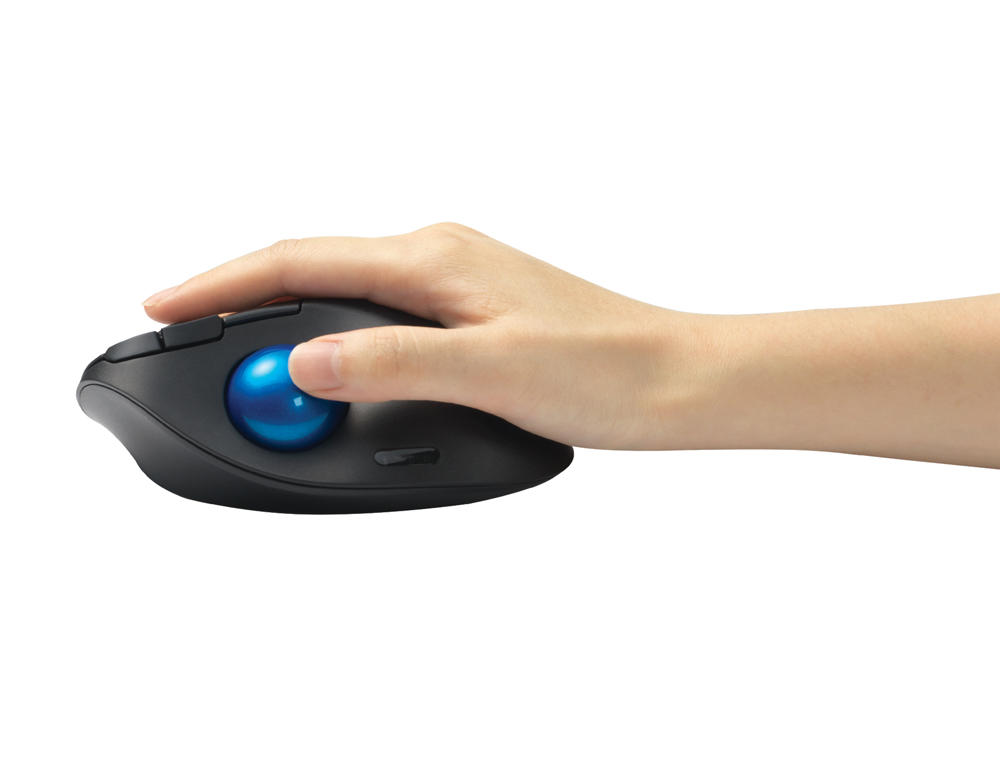 RATO KENSINGTON OTICO TRACKBALL TB450 PRO FIT ERGO 1600 DPI SEM FIOS COR PRETO/AZUL