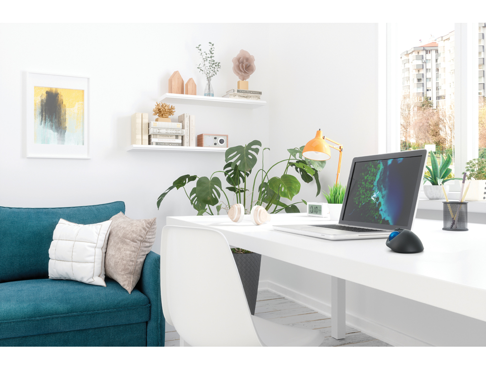 RATO KENSINGTON OTICO TRACKBALL TB450 PRO FIT ERGO 1600 DPI SEM FIOS COR PRETO/AZUL