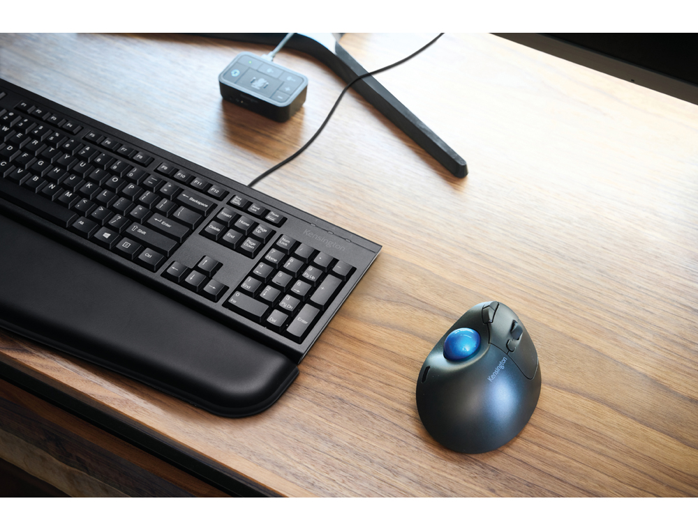 RATO KENSINGTON OTICO TRACKBALL TB450 PRO FIT ERGO 1600 DPI SEM FIOS COR PRETO/AZUL