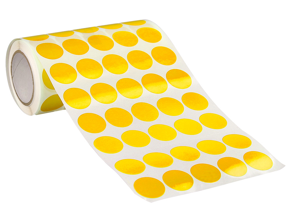 ETIQUETAS ESCOLAR LIDERPAPEL AUTOADESIVAS CIRCULOS 20 MM AMARELO ROLO DE 2000 UNIDADES EM CAIXA DE CARTAO