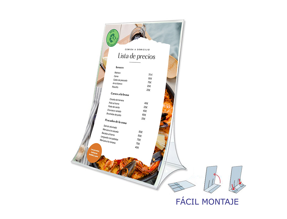 EXPOSITOR DE SECRETARIA ARCHIVO 2000 DOBRAVEL PVC 100% RECICLAVEL DIN A5 VERTICAL TRANSPARENTE 90X150X210 MM