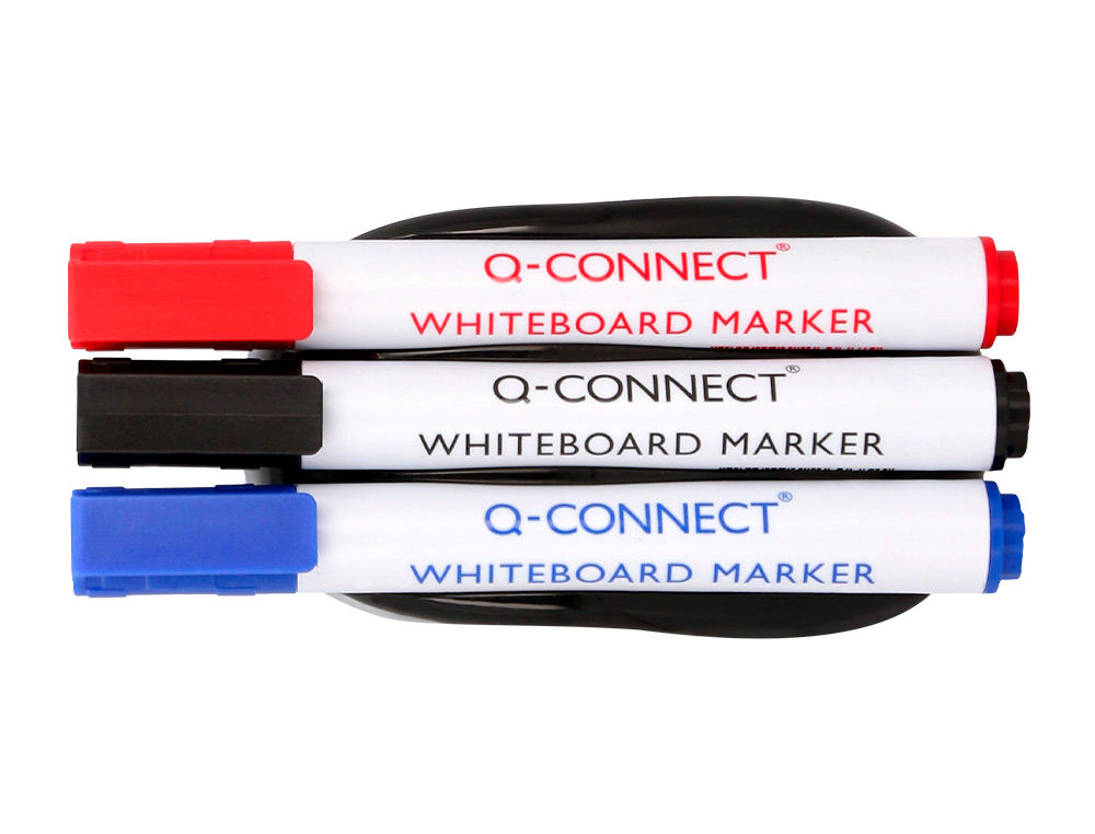APAGADOR Q-CONNECT MAGNETICO COM MARCADOR PRETO VERMELHO E AZUL PARA QUADRO BRANCO