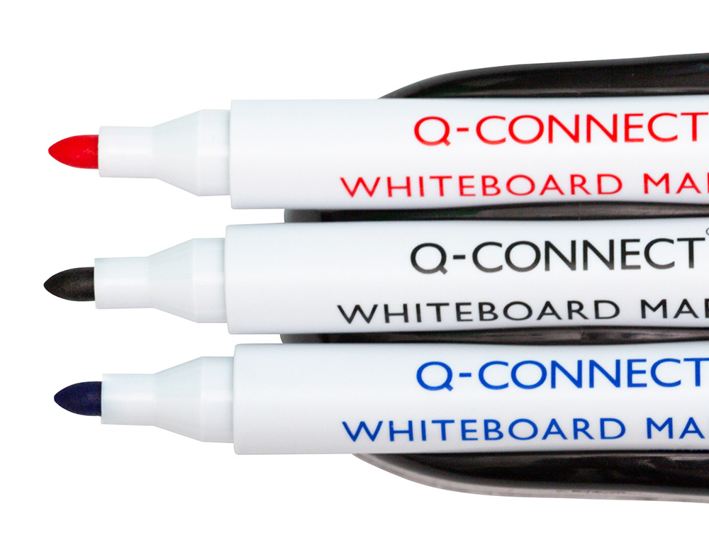 APAGADOR Q-CONNECT MAGNETICO COM MARCADOR PRETO VERMELHO E AZUL PARA QUADRO BRANCO