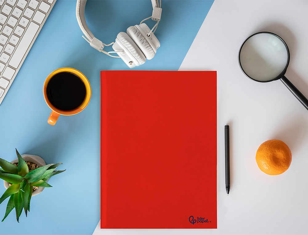 CADERNO AGRAFADO LIDERPAPEL SMART DIN A4 48 F 75GR QUADRICULA 5MM COM MARGEM CORES SORTIDAS