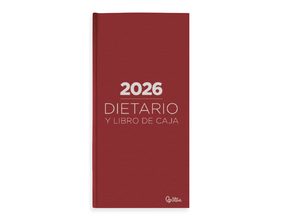 AGENDA ENCADERNADA LIDERPAPEL DIETARIO 150X215MM 2026 DIA PAGINA VERMELHO PAPEL 70 GR FSC