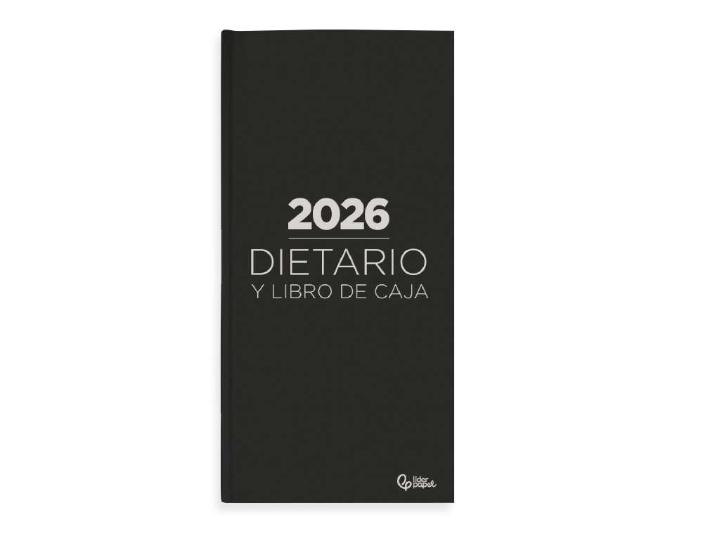 AGENDA ENCADERNADA LIDERPAPEL DIETARIO 150X215MM 2026 DIA PAGINA PRETO PAPEL 70 GR FSC