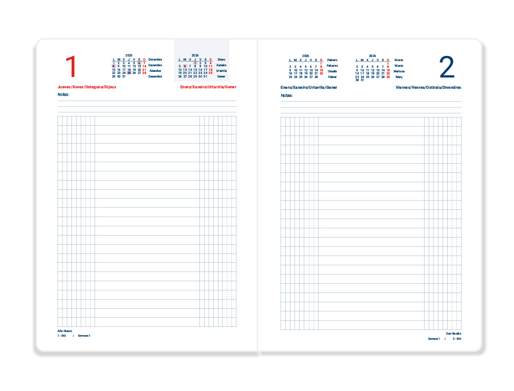 AGENDA ENCADERNADA LIDERPAPEL DIETARIO 150X215MM 2026 DIA PAGINA PRETO PAPEL 70 GR FSC
