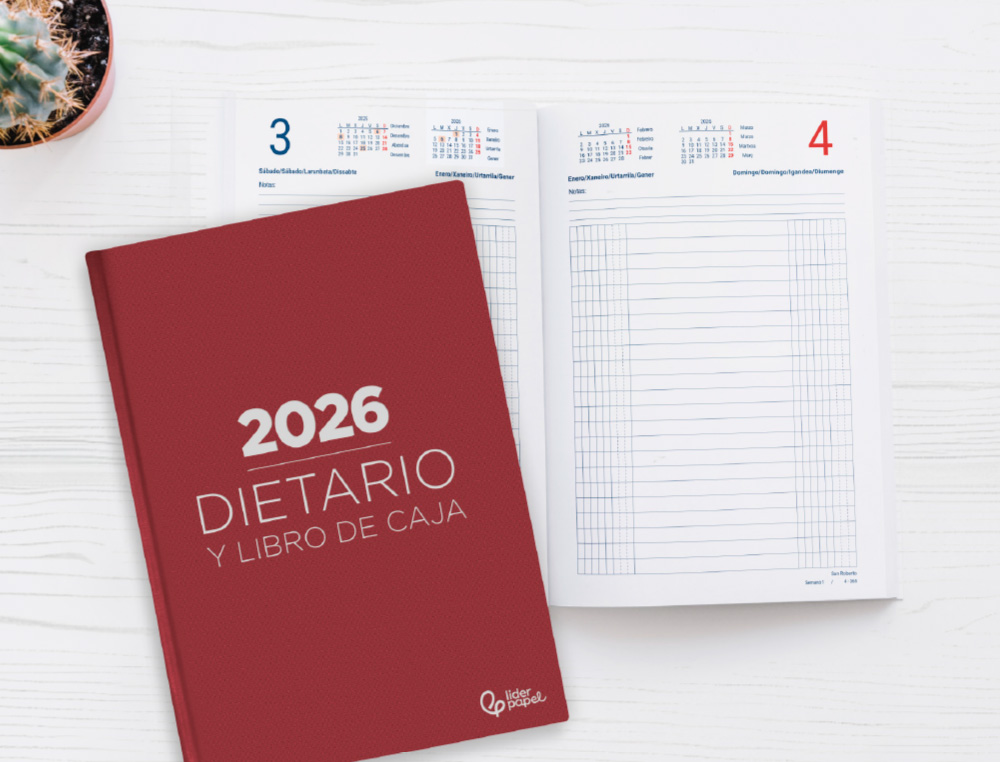 AGENDA ENCADERNADA LIDERPAPEL DIETARIO 150X215MM 2026 DIA PAGINA PRETO PAPEL 70 GR FSC