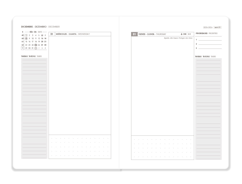 AGENDA ESPIRAL ANTARTIK ESSENTIALS A5+ 2026 DIA PAGINA VERDE PAPEL 80 GR FSC