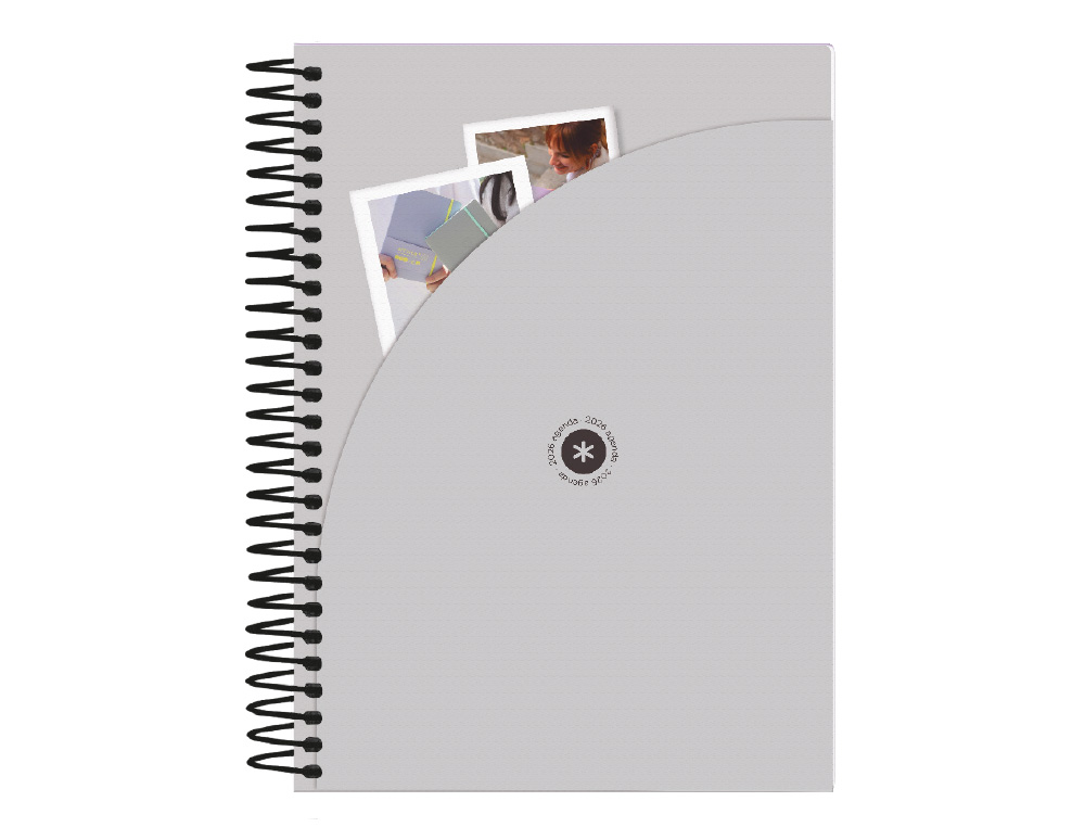 AGENDA ESPIRAL ANTARTIK MANIFEST A5+ 2026 DIA PAGINA ROSA PAPEL 80 GR FSC
