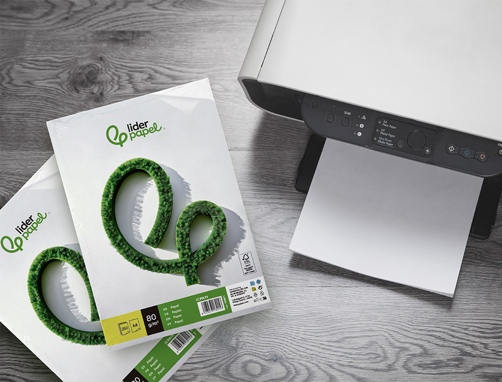PAPEL LIDERPAPEL A4 80 GR LISO EMBALAGEM DE 250 FOLHAS