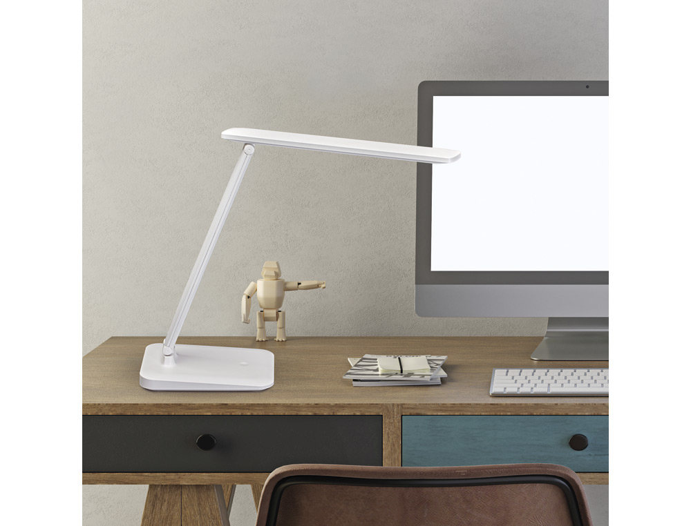 CANDEEIRO DE ESCRITORIO MAUL SALLY LED COM BATERIA TRES NIVEIS INTENSIDADE COR BRANCO