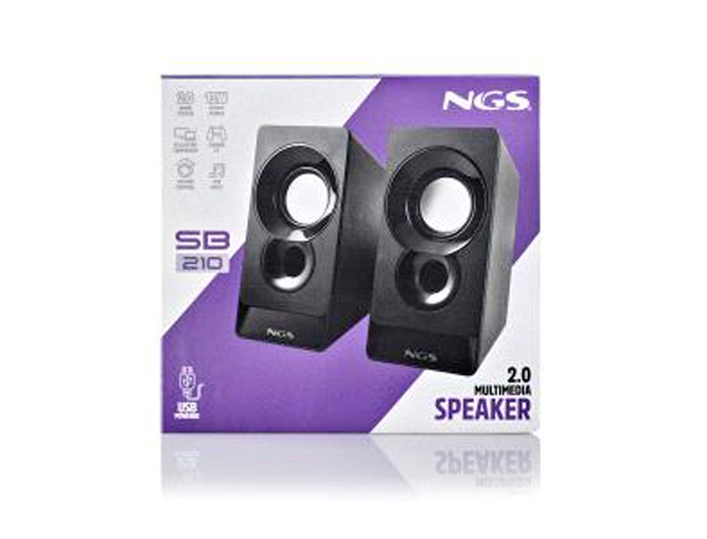 COLUNA NGS SB10 PARA PC 12W STEREO USB ENTRADA JACK 3,5 MM COR PRETO