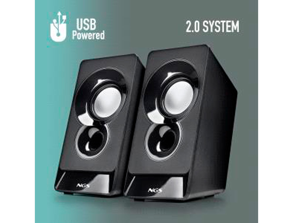COLUNA NGS SB10 PARA PC 12W STEREO USB ENTRADA JACK 3,5 MM COR PRETO