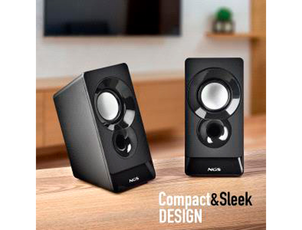 COLUNA NGS SB10 PARA PC 12W STEREO USB ENTRADA JACK 3,5 MM COR PRETO