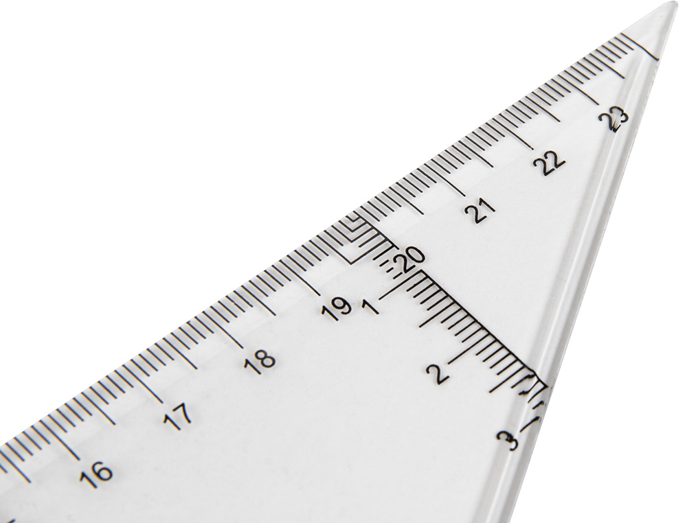 ESQUADRO LIDERPAPEL TRIANGULO PLASTICO 25 CM