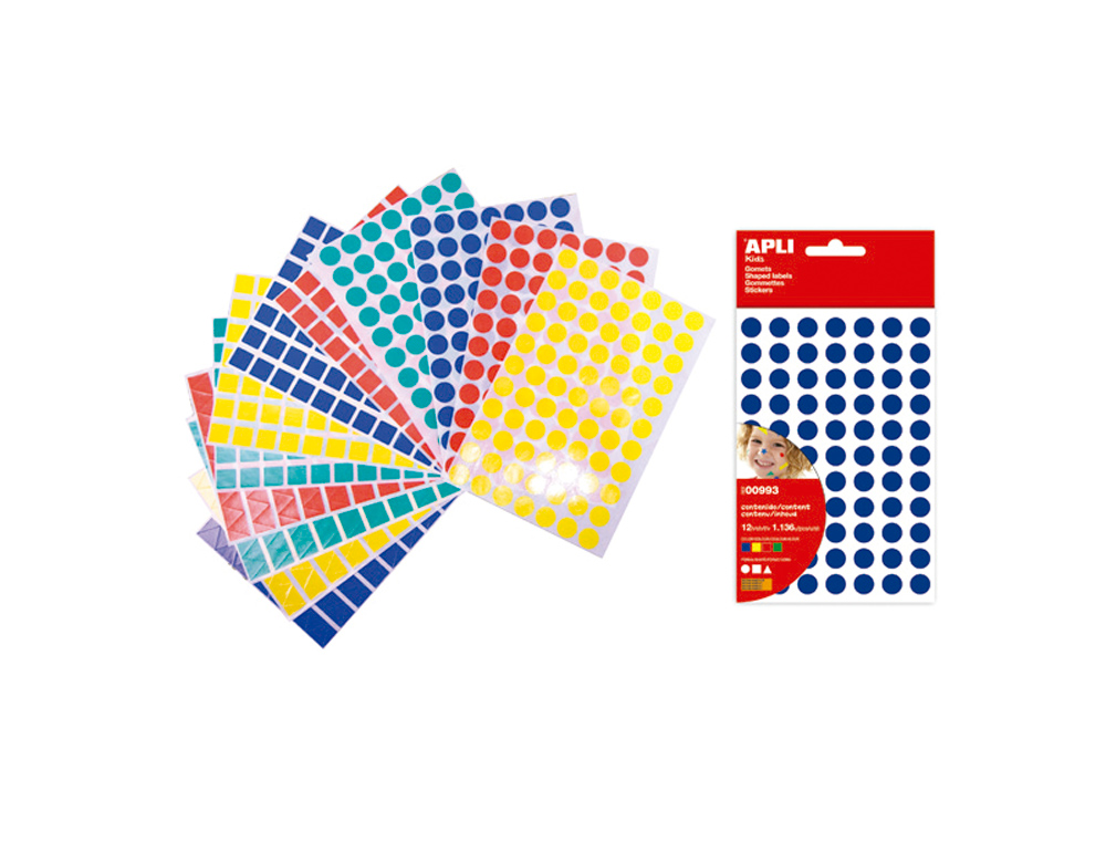 ETIQUETAS EM FORMA DE FIGURAS GEOMETRICAS APLI