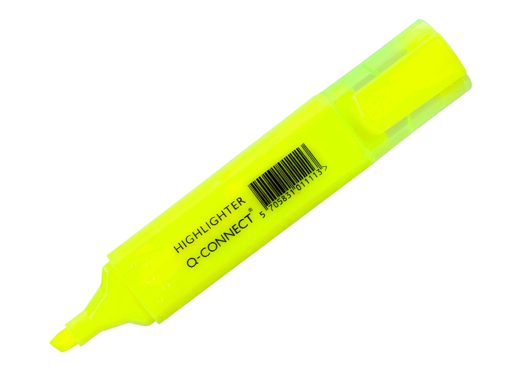 MARCADOR FLUORESCENTE Q-CONNECT DE PONTA BISELADA AMARELO