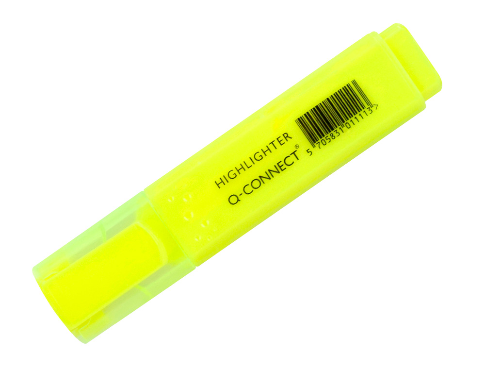 MARCADOR FLUORESCENTE Q-CONNECT DE PONTA BISELADA AMARELO