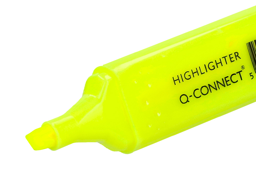 MARCADOR FLUORESCENTE Q-CONNECT DE PONTA BISELADA AMARELO