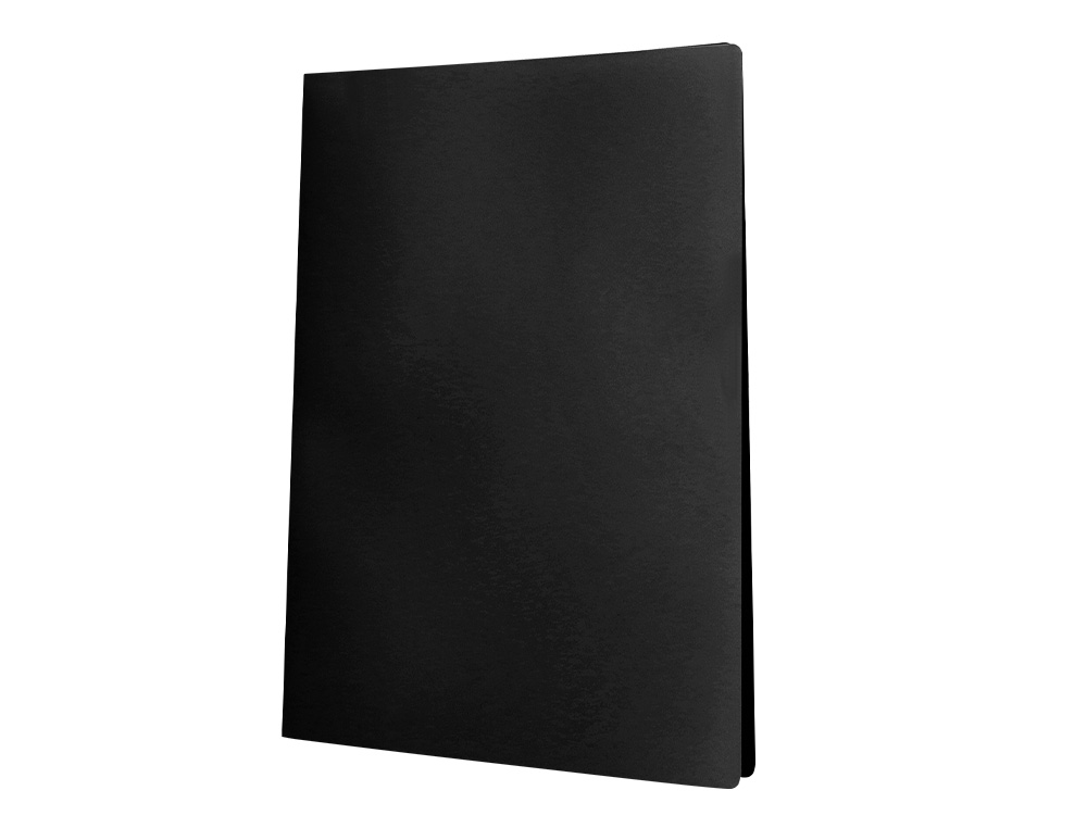 CAPA CATALOGO LIDERPAPEL 20 BOLSAS POLIPROPILENO DIN A4 PRETO OPACO