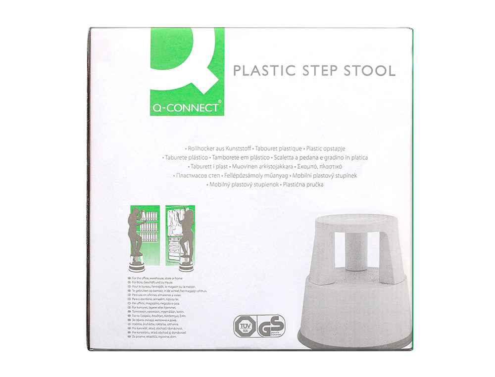 TAMBORETE Q-CONNECT COM RODAS RETRATEIS PRETO