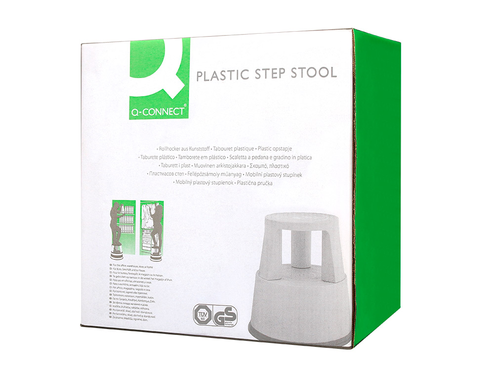 TAMBORETE Q-CONNECT COM RODAS RETRATEIS PRETO