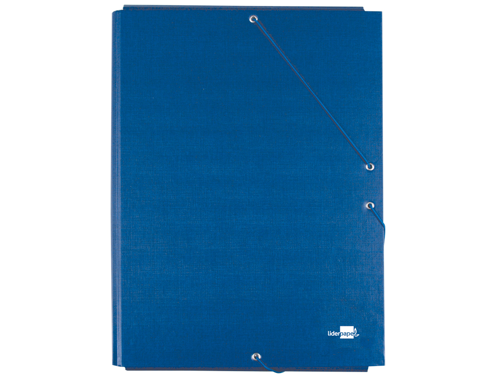 PASTA DE ELASTICOS LIDERPAPEL, PAPER COAT, FOLIO, AZUL
