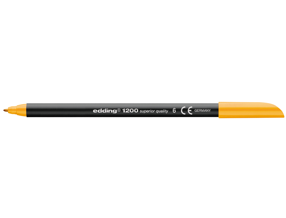 MARCADOR EDDING 1200 PONTA DE FIBRA REDONDA TRACO 1 MM N.16 LARANJA CLARO