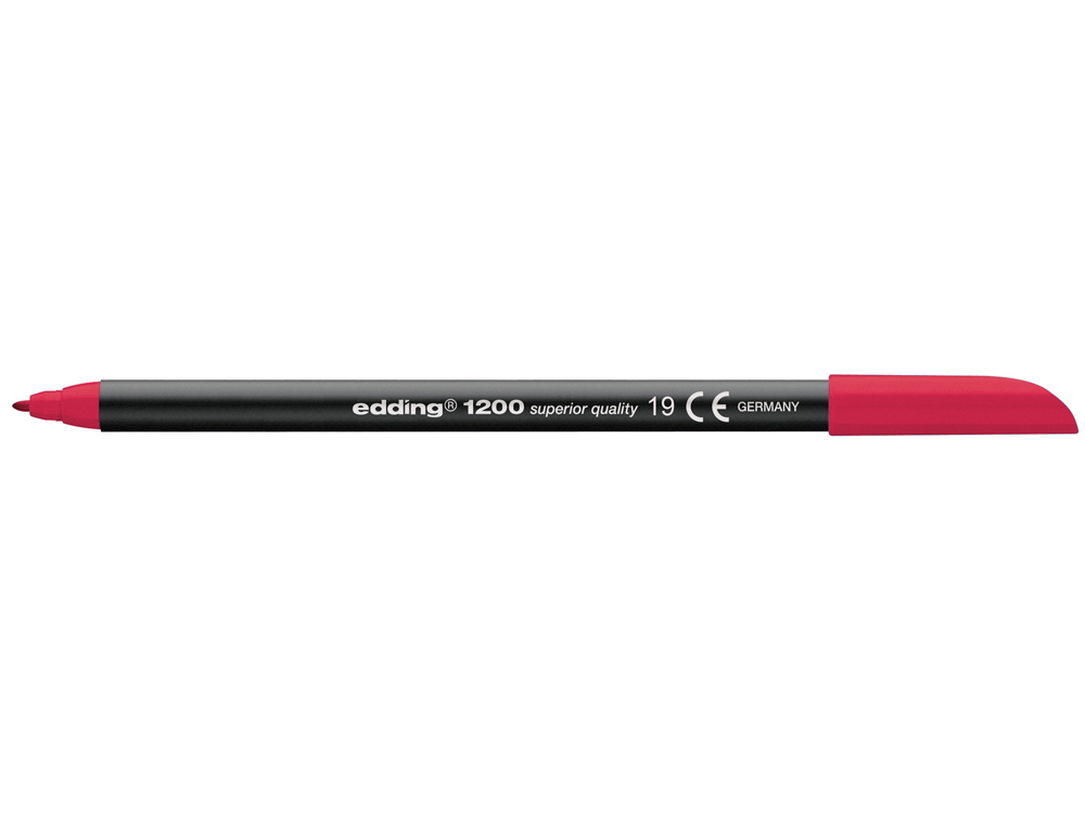MARCADOR EDDING 1200 PONTA DE FIBRA REDONDA TRACO 1 MM N.19 CARMIM