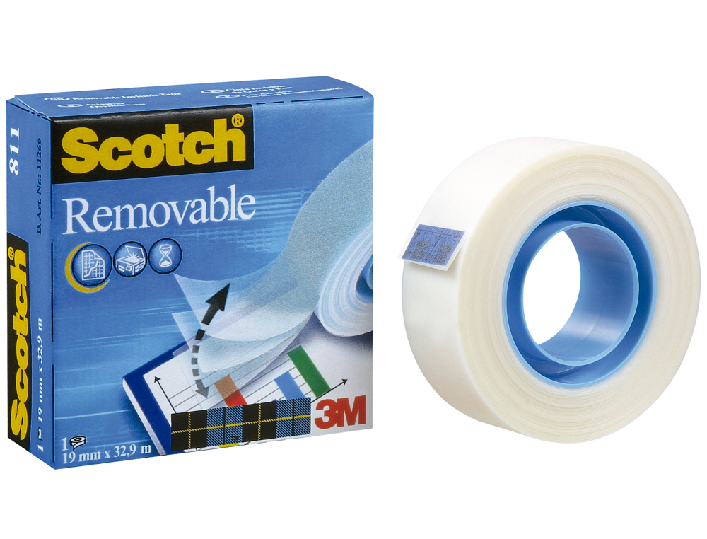 FITA ADESIVA SCOTCH REMOVIVEL. 33MTX19MM