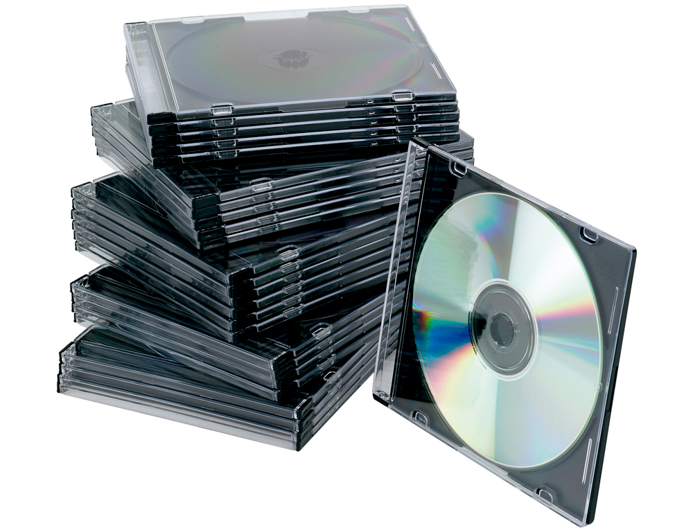 CAIXA Q-CONNECT PARA CD / DVD SLIM PRETA PACK 25 UNIDADES