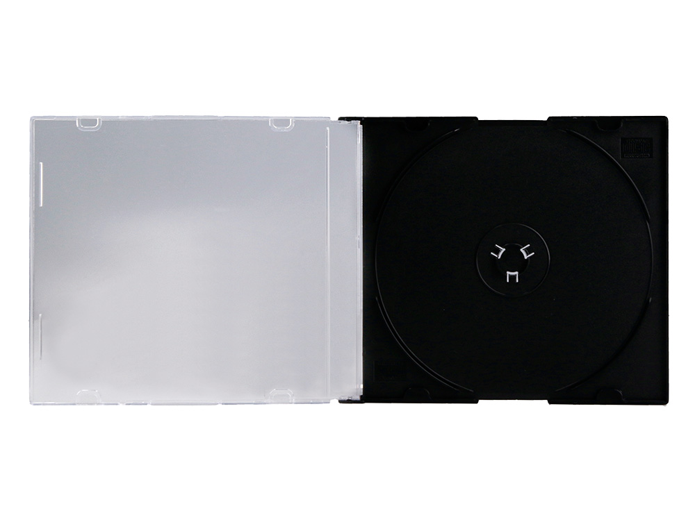 CAIXA Q-CONNECT PARA CD / DVD SLIM PRETA PACK 25 UNIDADES