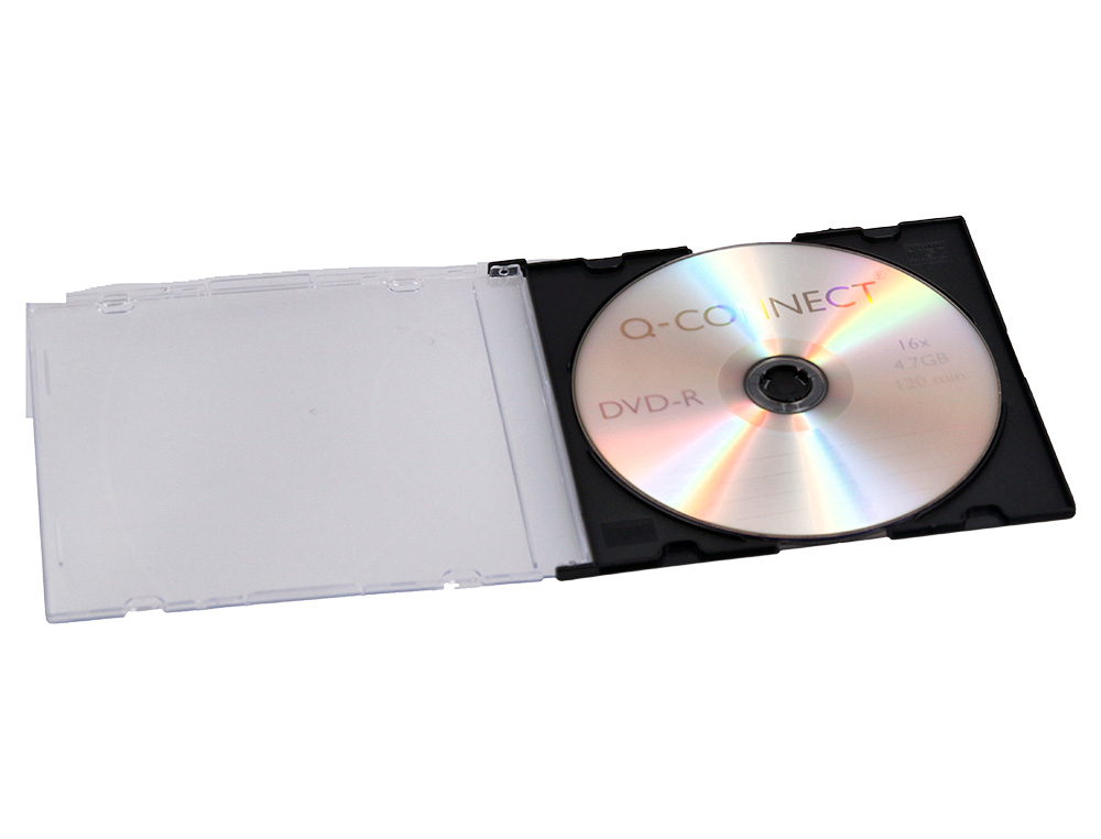 CAIXA Q-CONNECT PARA CD / DVD SLIM PRETA PACK 25 UNIDADES