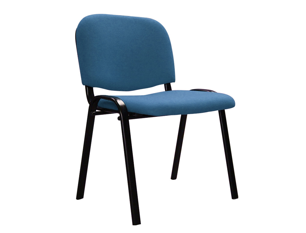 CADEIRA CONFIDENTE Q-CONNECT EMPILHAVEL BRACOS CURTOS FORRADA SEM RODAS ALT 910 MM LARG 460 MM PROF 440 MM COR AZUL