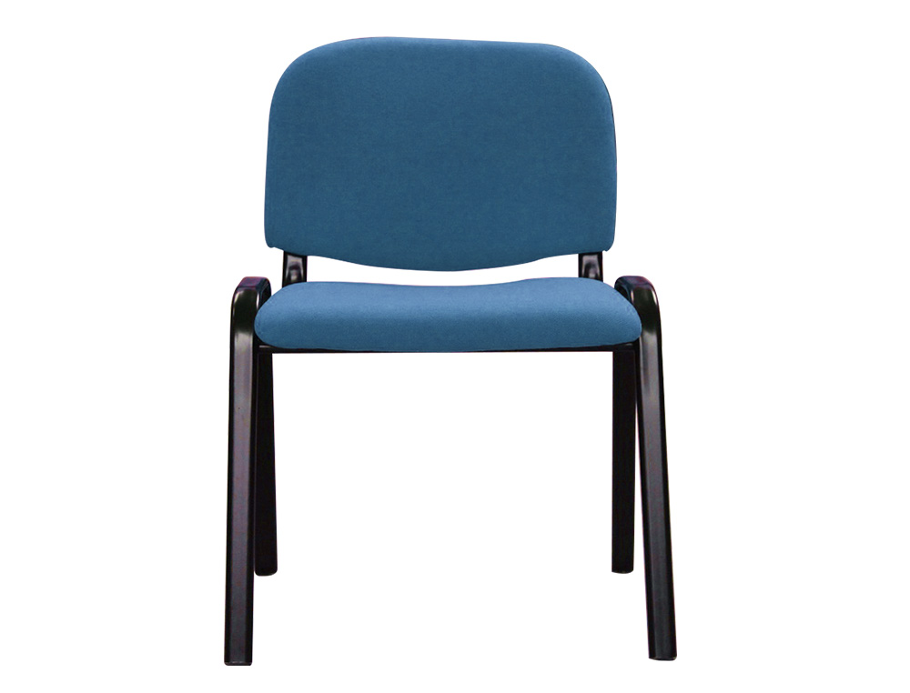CADEIRA CONFIDENTE Q-CONNECT EMPILHAVEL BRACOS CURTOS FORRADA SEM RODAS ALT 910 MM LARG 460 MM PROF 440 MM COR AZUL
