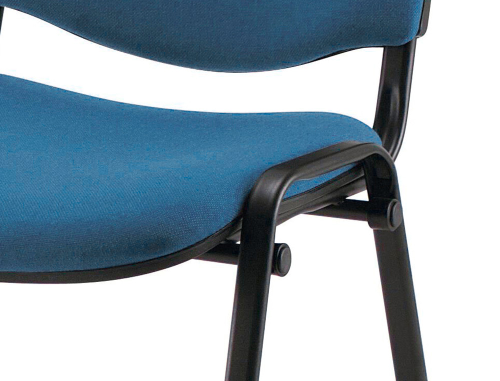 CADEIRA CONFIDENTE Q-CONNECT EMPILHAVEL BRACOS CURTOS FORRADA SEM RODAS ALT 910 MM LARG 460 MM PROF 440 MM COR AZUL