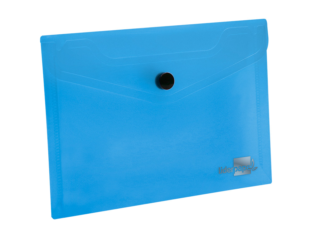 BOLSA PORTA DOCUMENTOS LIDERPAPEL COM MOLA DIN A7 AZUL