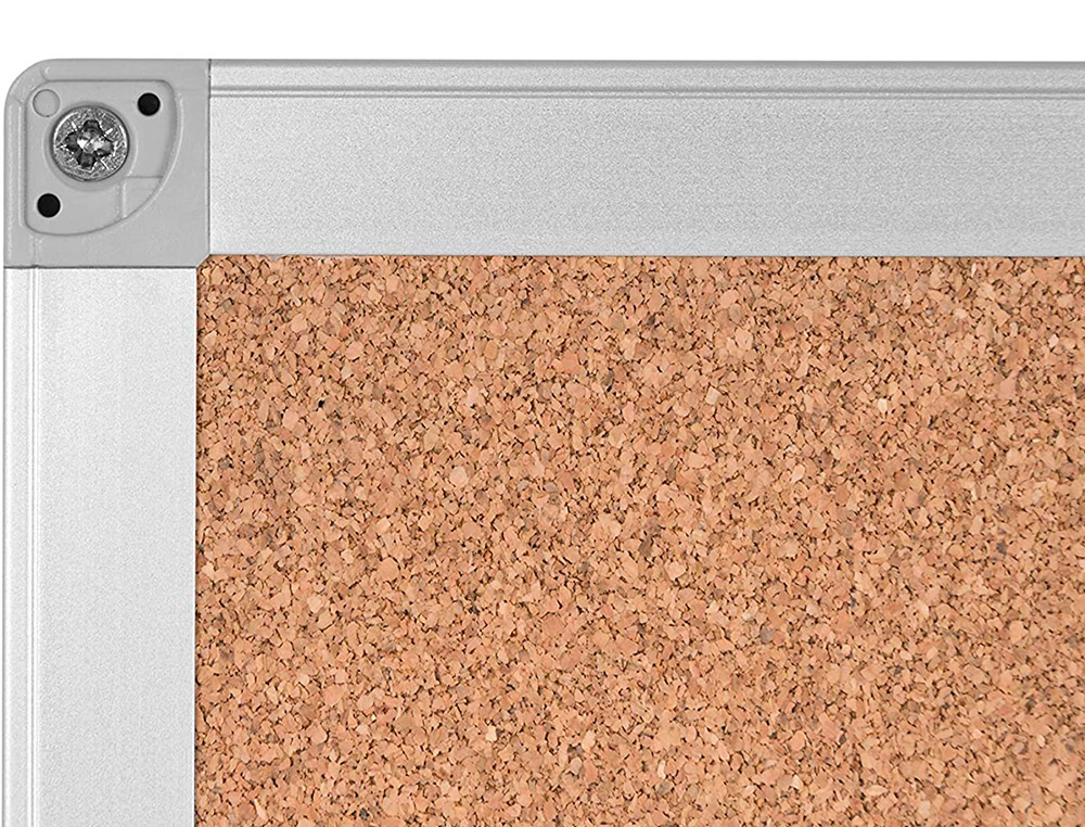 QUADRO DE CORTICA Q-CONNECT CAIXILHO DE ALUMINIO 150X100CM EXTRA CORTICA 5 MM