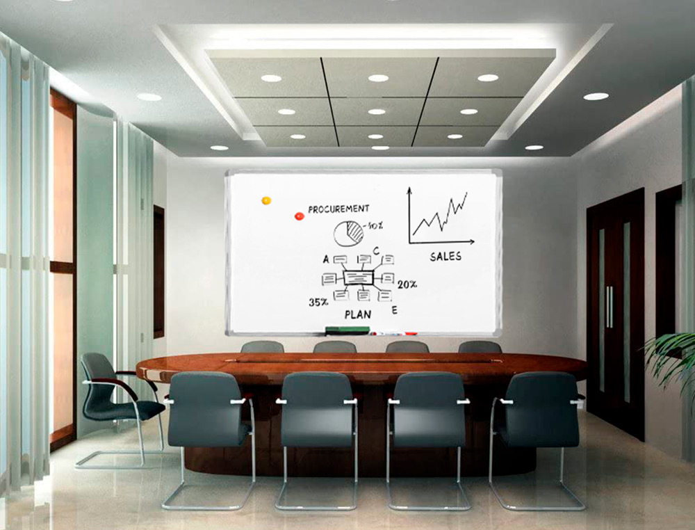 QUADRO BRANCO Q-CONNECT LACADO MAGNETICO CAIXILHO ALUMINIO 200X100 CM