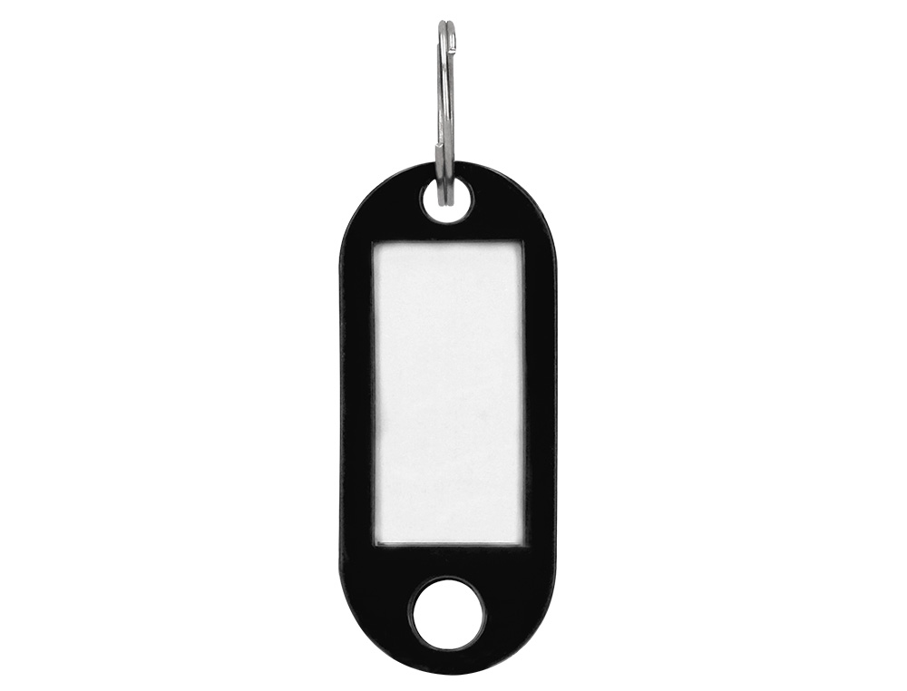 CHAVEIRO PORTA-ETIQUETAS Q-CONNECT PRETO CAIXA 100 UNIDADES