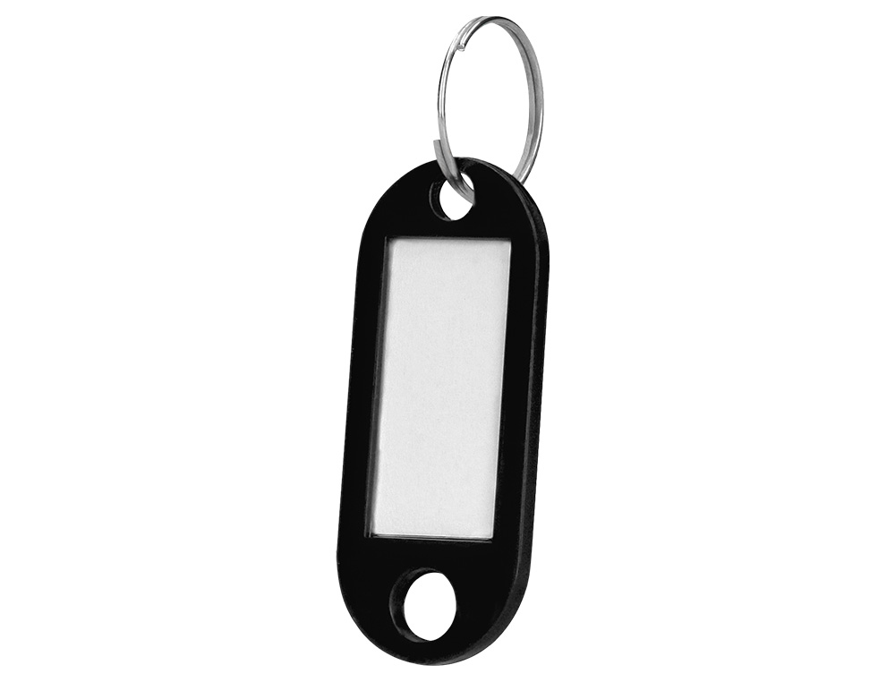 CHAVEIRO PORTA-ETIQUETAS Q-CONNECT PRETO CAIXA 100 UNIDADES