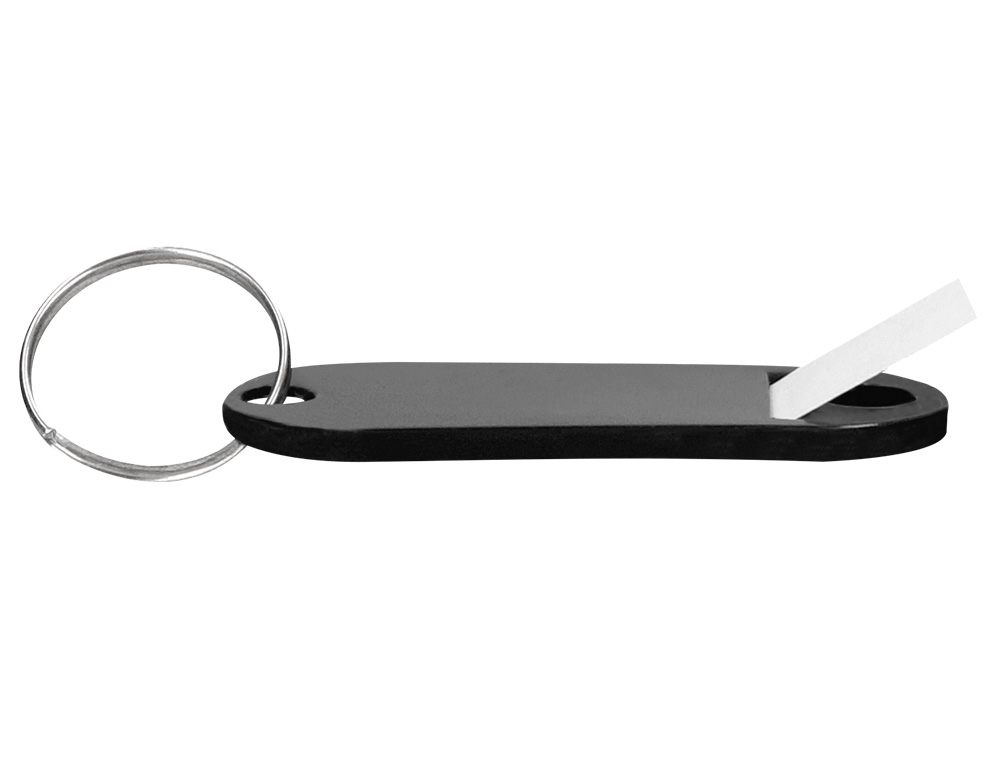 CHAVEIRO PORTA-ETIQUETAS Q-CONNECT PRETO CAIXA 100 UNIDADES