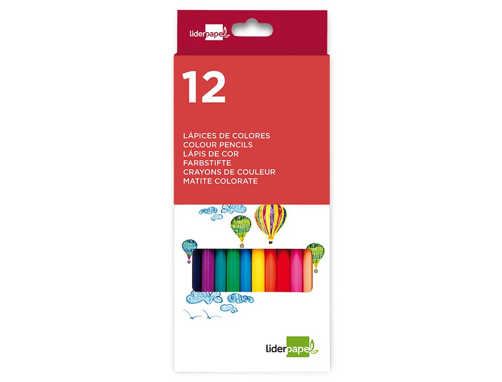 LAPIS DE COR LIDERPAPEL 12 UNIDADES