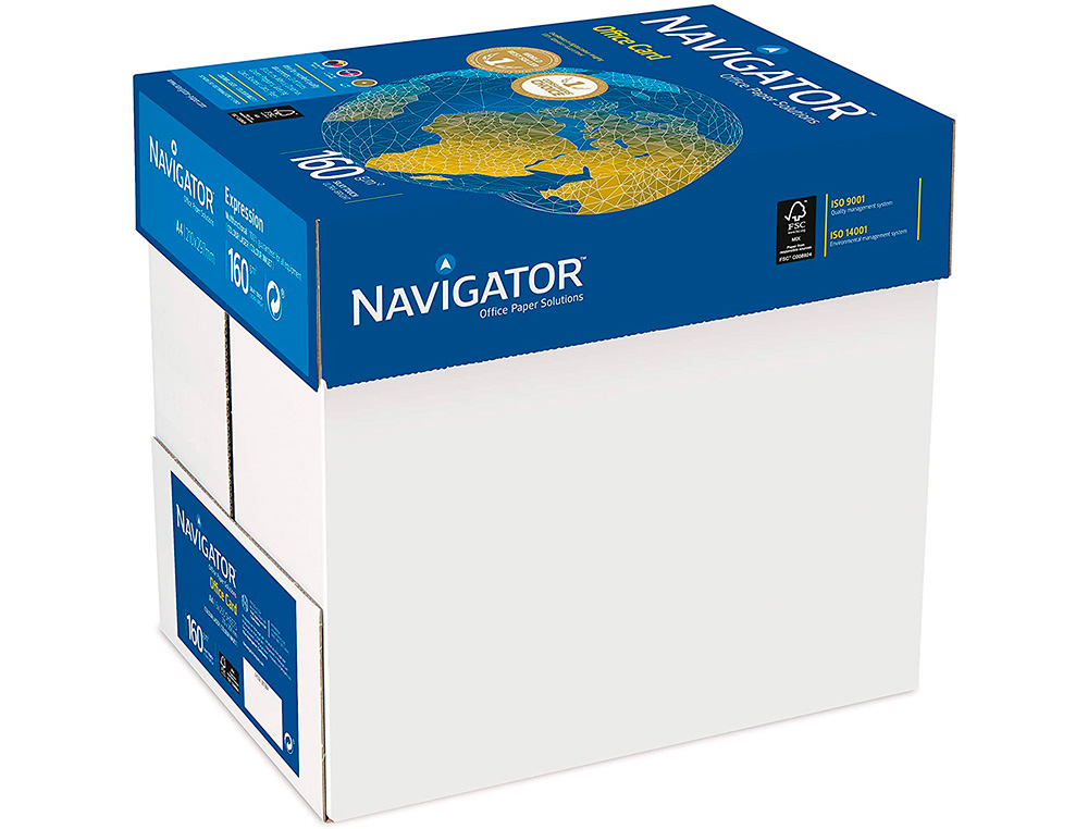 PAPEL FOTOCOPIA NAVIGATOR DIN A4 160 GR EMBALAGEM DE 250 FOLHAS