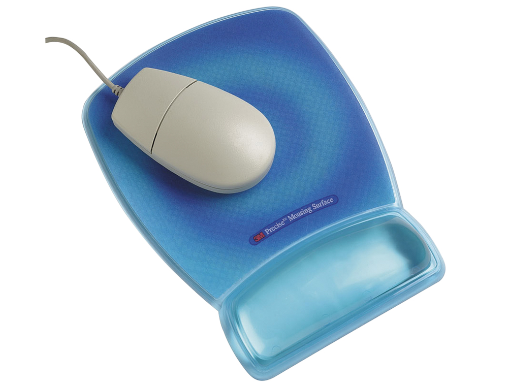 TAPETE PARA RATO 3M COM APOIO DE PULSOS NA COR AZUL