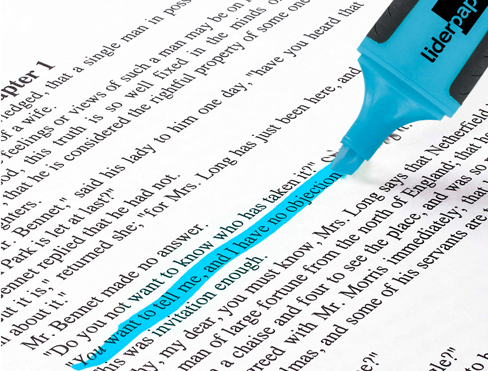 MARCADOR FLUORESCENTE LIDERPAPEL AZUL