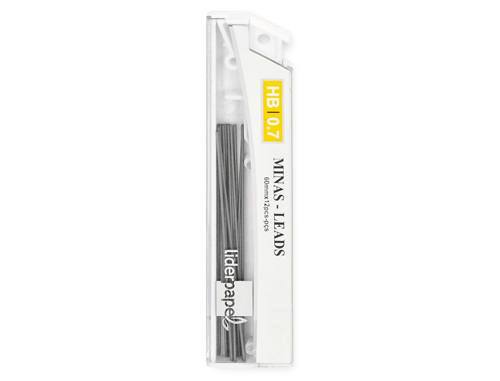 MINAS LIDERPAPEL GRAFITE 0,7 MM HB TUBO DE 12 MINAS